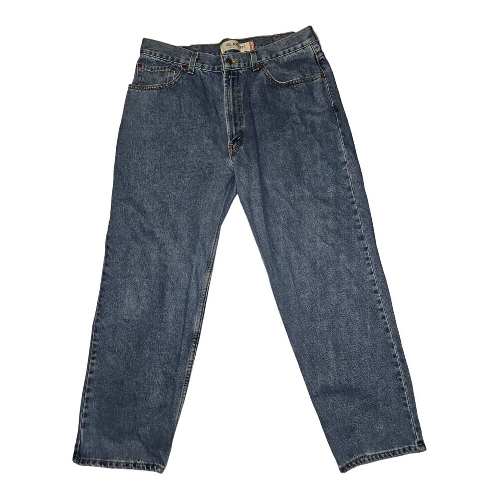 Levi's 550 Jeans Men's 38x32 (36x28) Relaxed Fit Straight Blue Denim Casual Y2K